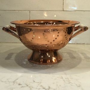 Copper colander (small) with heart detail